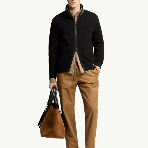 Zip-Up Cotton Cardigan