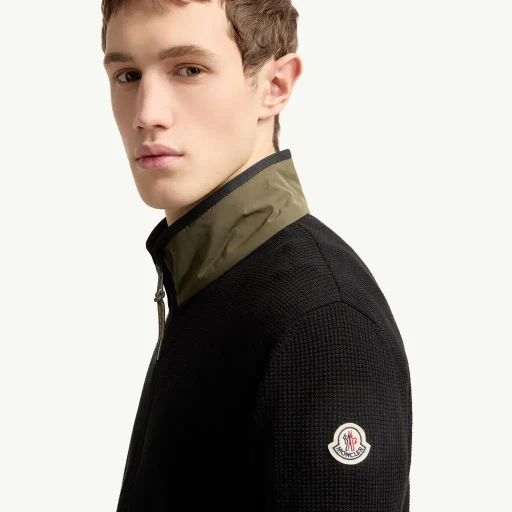 Zip-Up Cotton Cardigan
