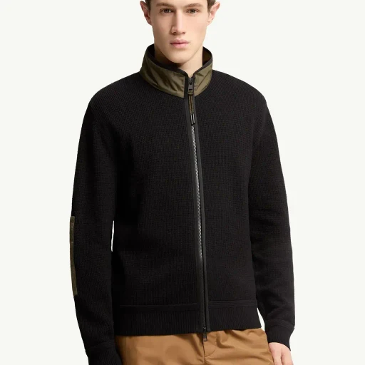 Zip-Up Cotton Cardigan