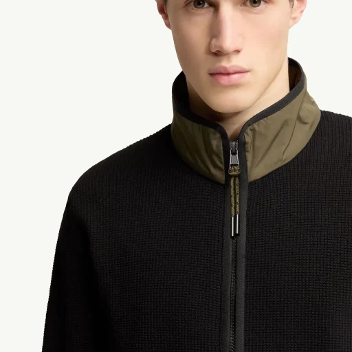 Zip-Up Cotton Cardigan