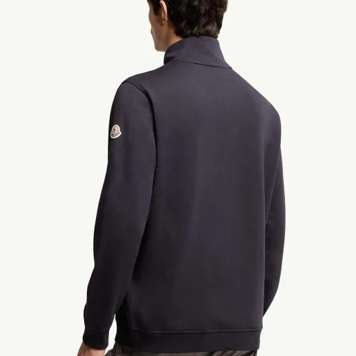 Embroidered Logo Polo Neck Sweatshirt