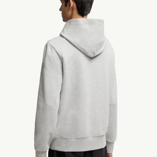 Embroidered Mountain Logo Cotton Hoodie