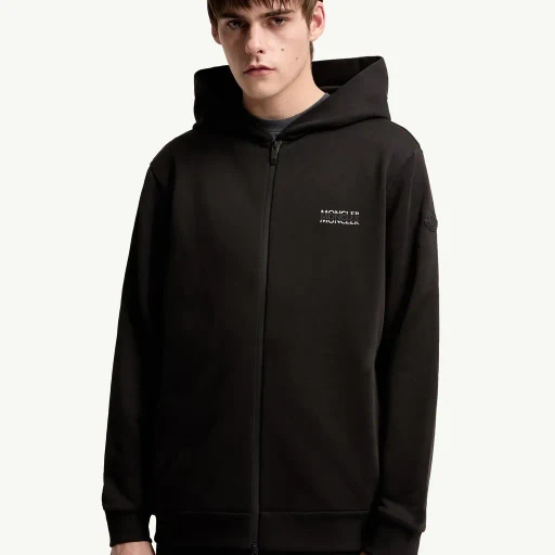 Logo Cotton Fleece Zip-Up Hoodie