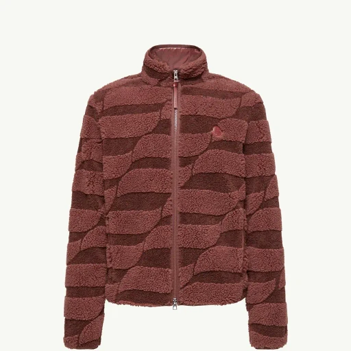 Teddy Jacquard Zip-Up Sweatshirt