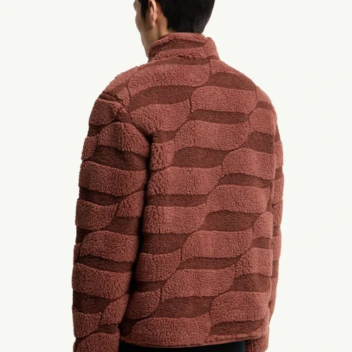 Teddy Jacquard Zip-Up Sweatshirt