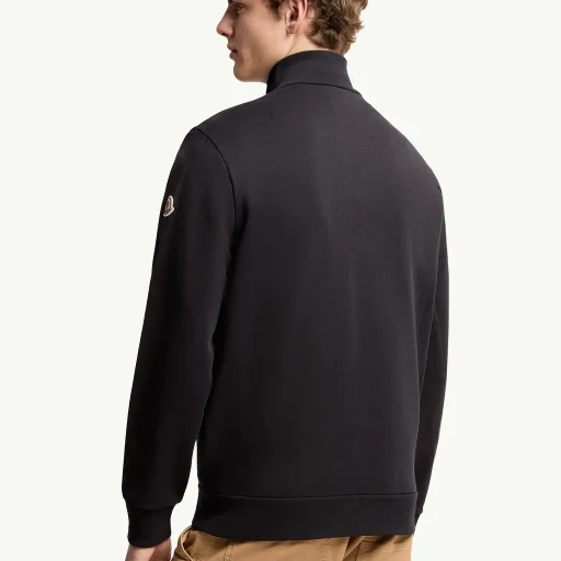 Tricolour-Trimmed Cotton Zip-Up Sweatshirt