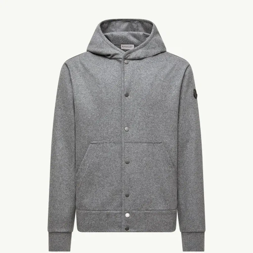 Wool Blend Zip-Up Hoodie