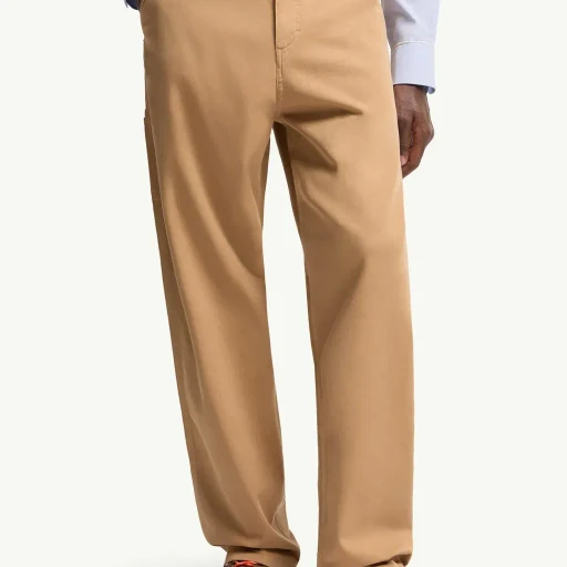 Cargo Cotton Blend Gabardine Trousers