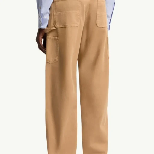 Cargo Cotton Blend Gabardine Trousers