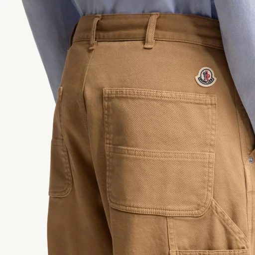 Cargo Cotton Blend Gabardine Trousers