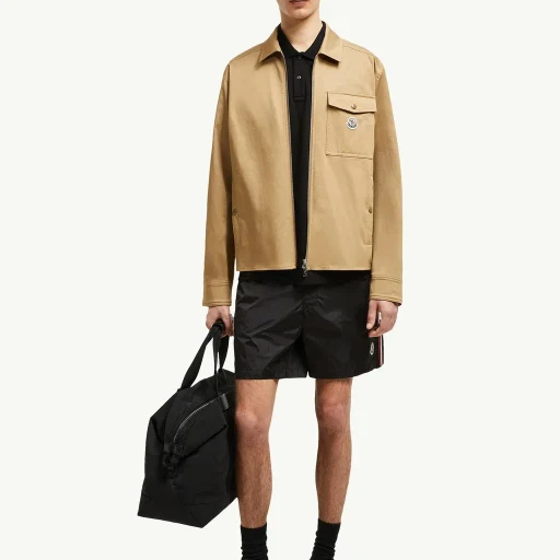Tricolour-Trimmed Swim Shorts