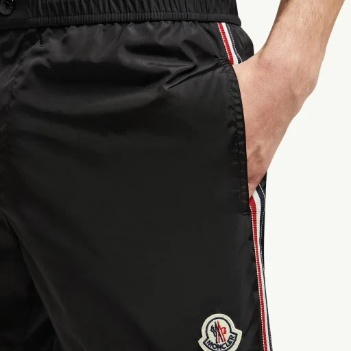 Tricolour-Trimmed Swim Shorts