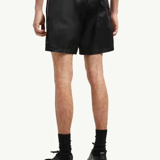 Tricolour-Trimmed Swim Shorts