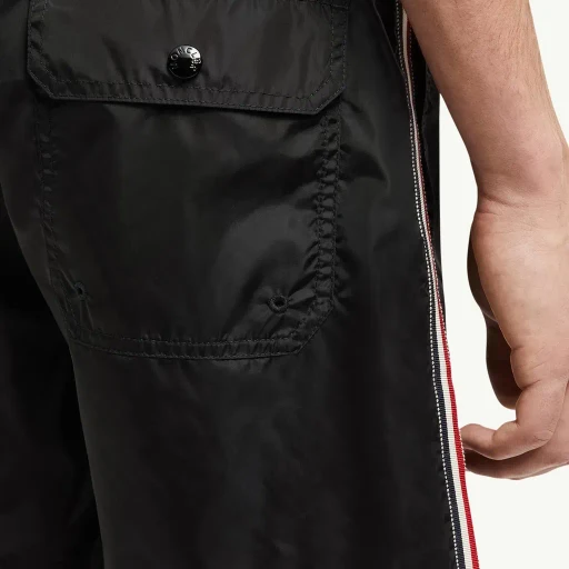 Tricolour-Trimmed Swim Shorts