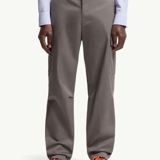 Cargo Cotton Blend Gabardine Trousers