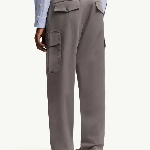 Cargo Cotton Blend Gabardine Trousers