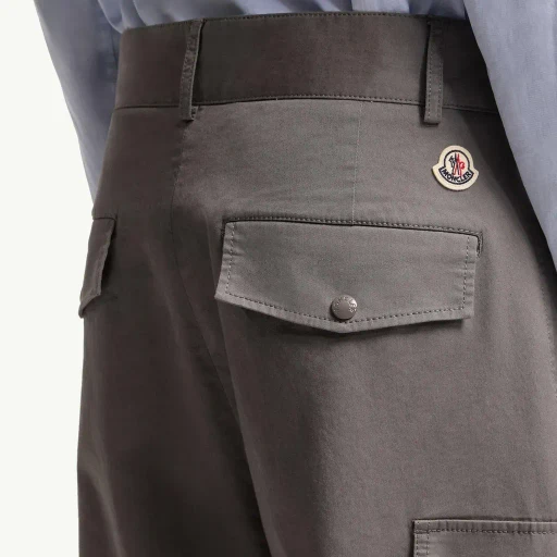 Cargo Cotton Blend Gabardine Trousers