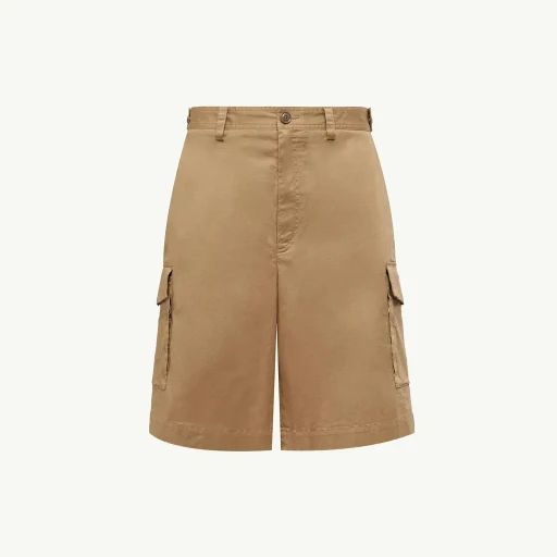 Cotton Gabardine Cargo Shorts