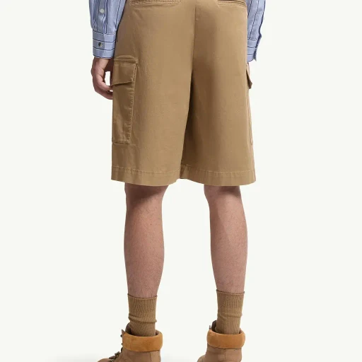 Cotton Gabardine Cargo Shorts