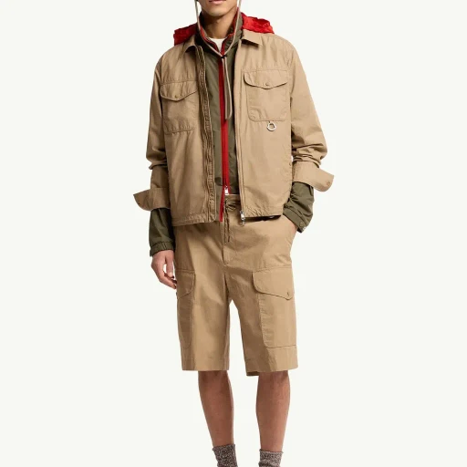 Cotton Poplin Cargo Shorts