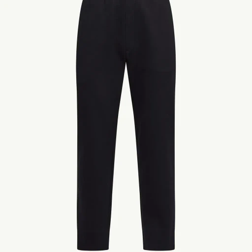 Leather Logo Cotton Blend Track Pants