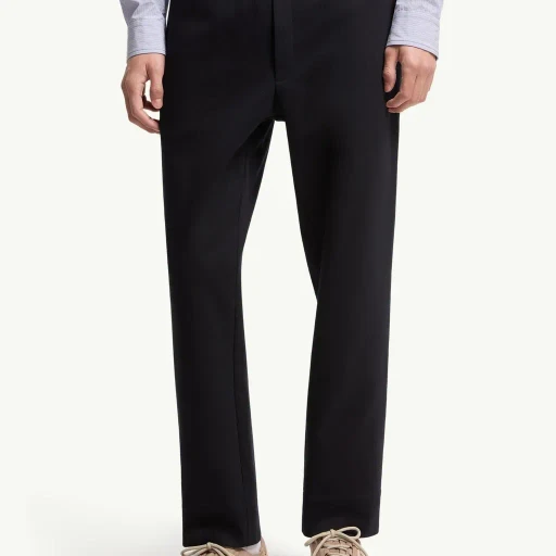 Leather Logo Cotton Blend Track Pants