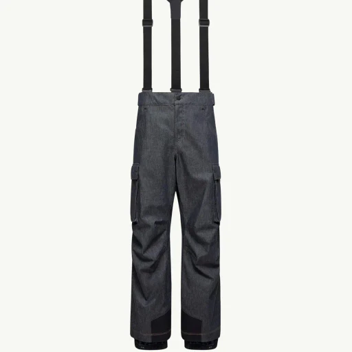 Padded Denim Ski Bib