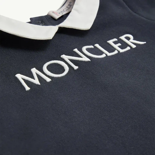 Embroidered Logo Cotton Baby Grow