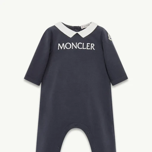 Embroidered Logo Cotton Baby Grow