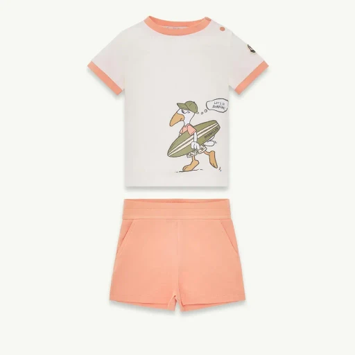 Mon Duck Surf Print Cotton Blend Set