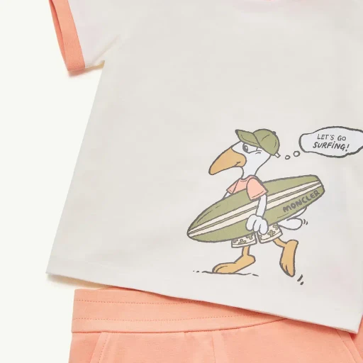 Mon Duck Surf Print Cotton Blend Set