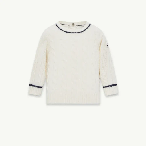 Stripe-Trimmed Wool Jumper