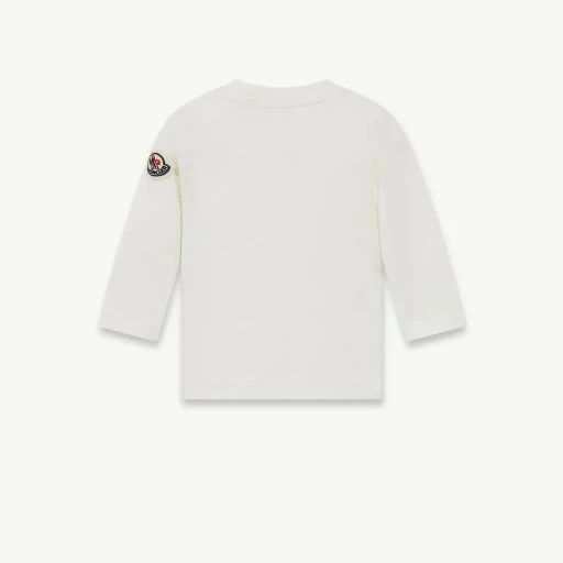 Teddy Bear Motif Cotton T-Shirt With Pocket