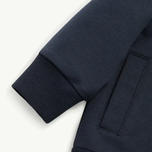 Tricolour Logo Cotton Zip-Up Hoodie