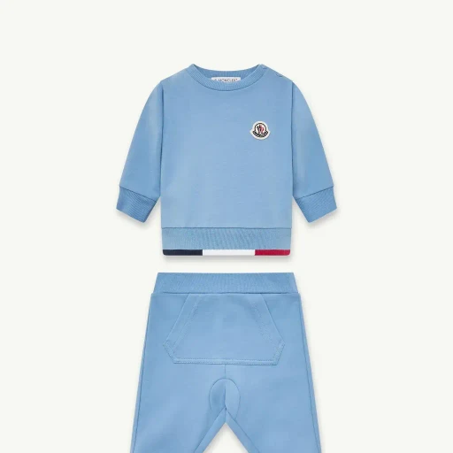 Tricolour-Trimmed Cotton Tracksuit Set