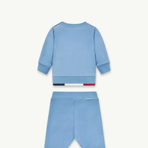 Tricolour-Trimmed Cotton Tracksuit Set