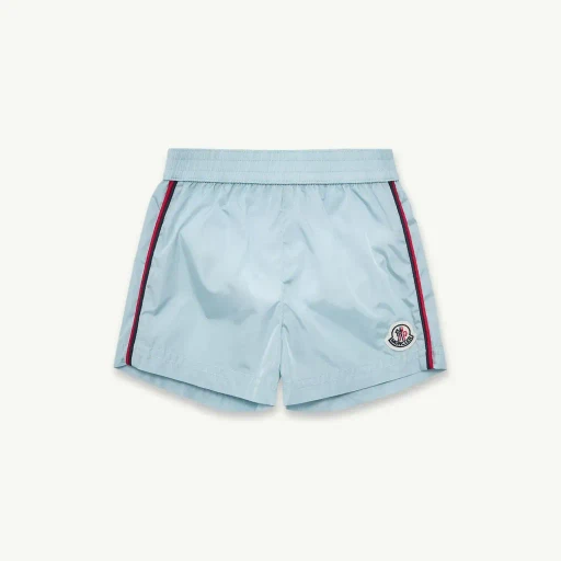Tricolour-Trimmed Swim Shorts