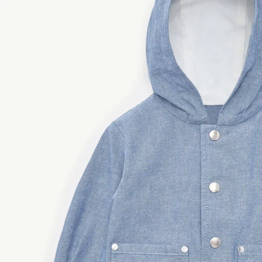 Nur Chambray Hooded Jacket
