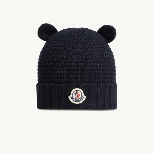 Wool Beanie With Teddy Bear Ears