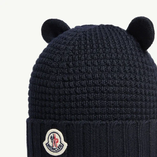 Wool Beanie With Teddy Bear Ears