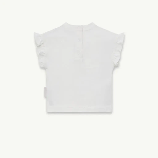 Animal Motif Ruffled Cotton T-Shirt