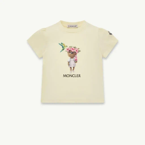 Floral Logo Print Cotton Blend T-Shirt