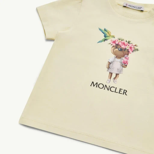 Floral Logo Print Cotton Blend T-Shirt