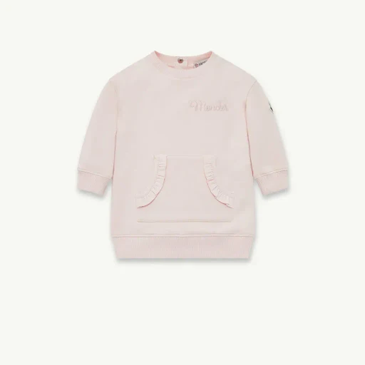 Embroidered Logo Cotton Sweatshirt Dress