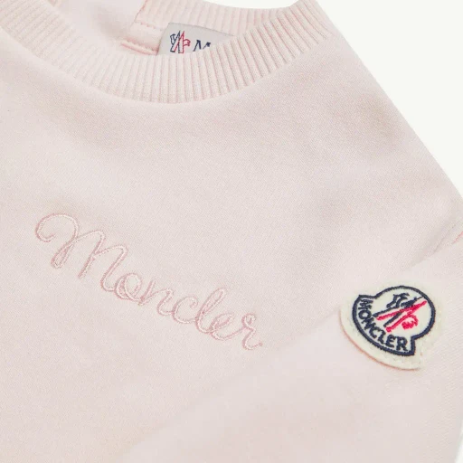 Embroidered Logo Cotton Sweatshirt Dress