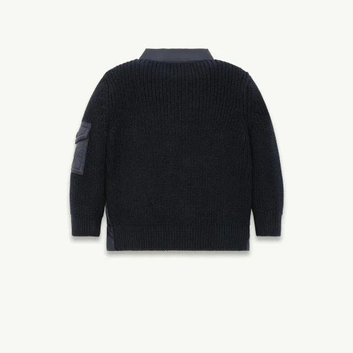 Padded Cotton Zip-Up Cardigan
