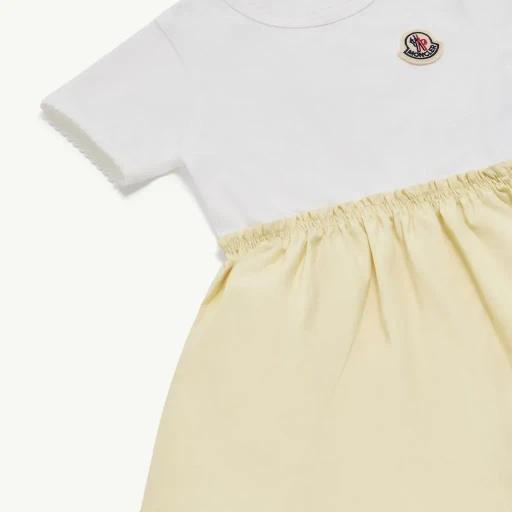 Pleated Cotton Blend Dress