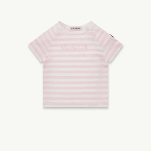 Striped Logo Cotton Blend T-Shirt