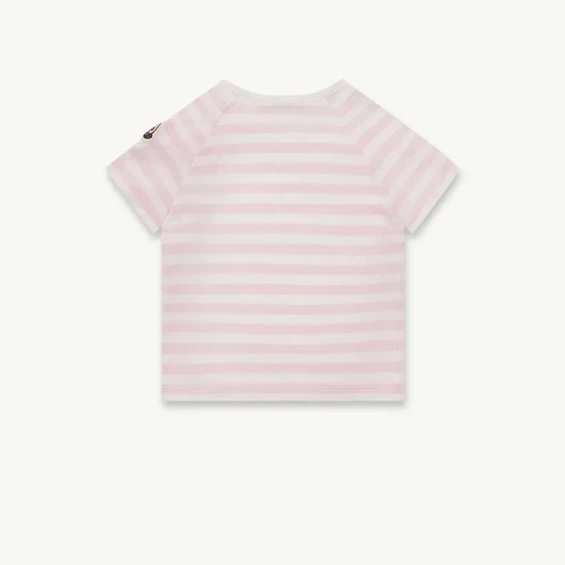 Striped Logo Cotton Blend T-Shirt