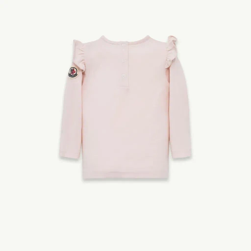 Teddy Bear Motif Long Sleeve Cotton T-Shirt
